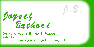 jozsef bathori business card