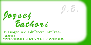 jozsef bathori business card